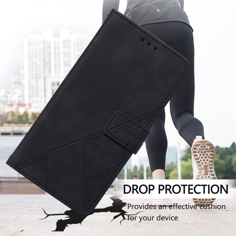 Crossbody 3D Embossed Flip Leather Phone Case