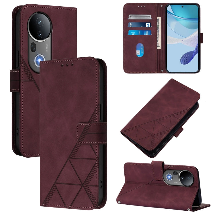 Crossbody 3D Embossed Flip Leather Phone Case