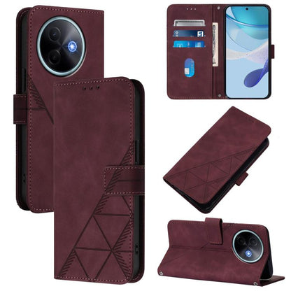 Crossbody 3D Embossed Flip Leather Phone Case, For vivo S30 Pro mini, For vivo S30, For vivo X200s, For vivo Y39 5G Global