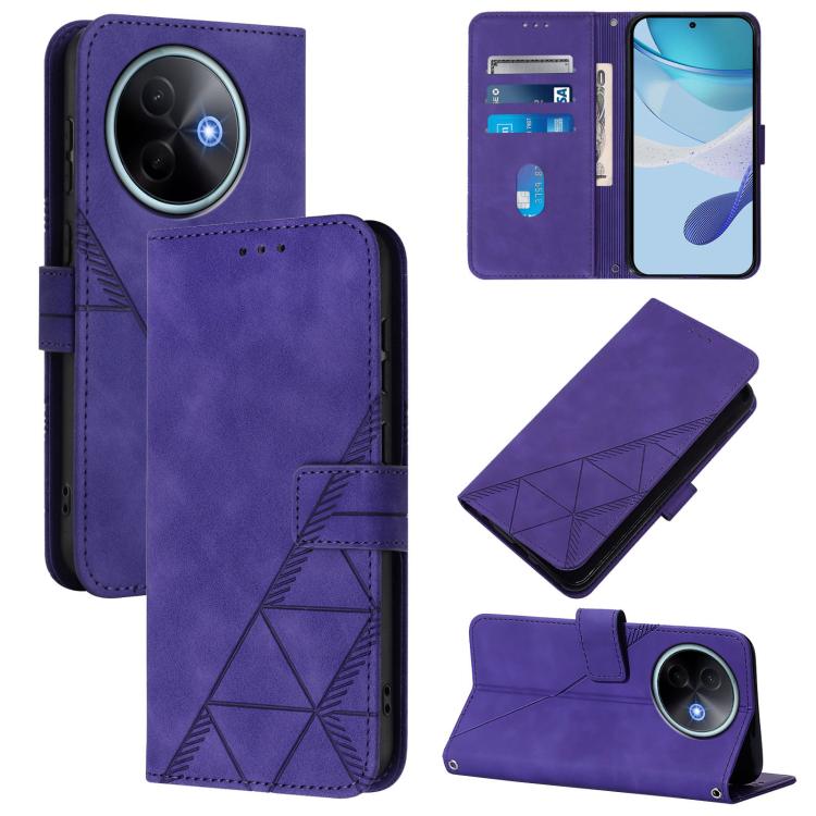 Crossbody 3D Embossed Flip Leather Phone Case, For vivo S30 Pro mini, For vivo S30, For vivo X200s, For vivo Y39 5G Global