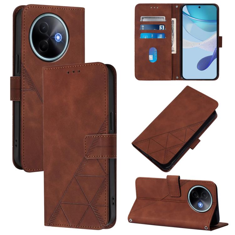 Crossbody 3D Embossed Flip Leather Phone Case, For vivo S30 Pro mini, For vivo S30, For vivo X200s, For vivo Y39 5G Global