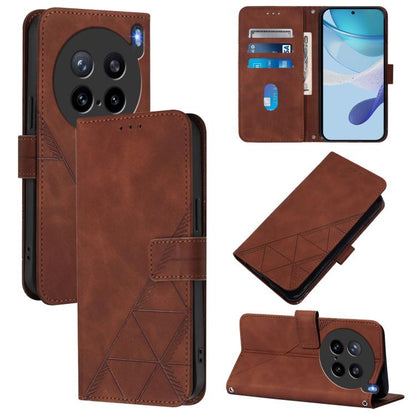 Crossbody 3D Embossed Flip Leather Phone Case, For vivo S30 Pro mini, For vivo S30, For vivo X200s, For vivo Y39 5G Global