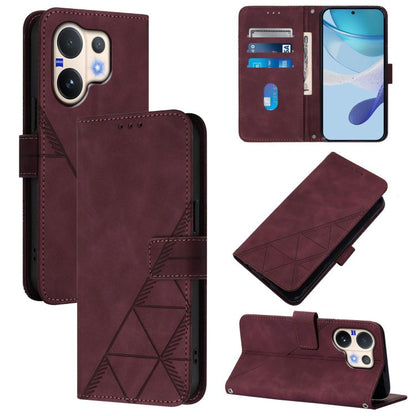 Crossbody 3D Embossed Flip Leather Phone Case, For vivo V60 Lite 5G Global, For vivo Y400 5G Global, For vivo Y400 4G, For vivo V60 5G Global