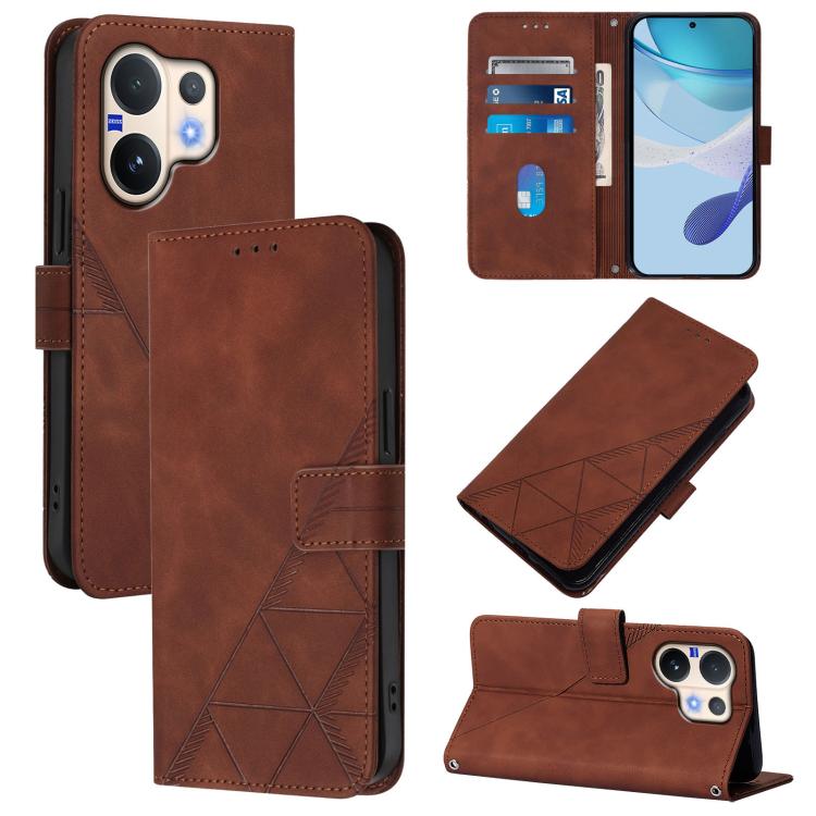 Crossbody 3D Embossed Flip Leather Phone Case, For vivo V60 Lite 5G Global, For vivo Y400 5G Global, For vivo Y400 4G, For vivo V60 5G Global