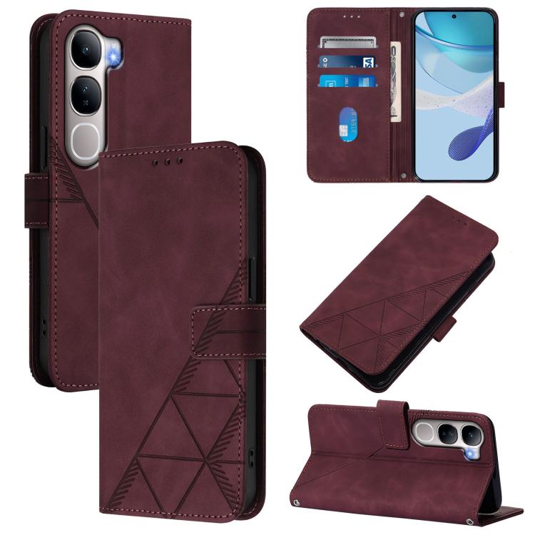 Crossbody 3D Embossed Flip Leather Phone Case, For vivo X300 Ultra, For vivo X300 Pro, For vivo X300, For vivo Y31 5G Global