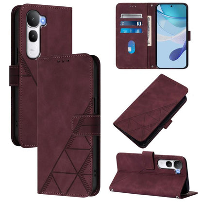 Crossbody 3D Embossed Flip Leather Phone Case, For vivo V60 Lite 5G Global, For vivo Y400 5G Global, For vivo Y400 4G, For vivo V60 5G Global