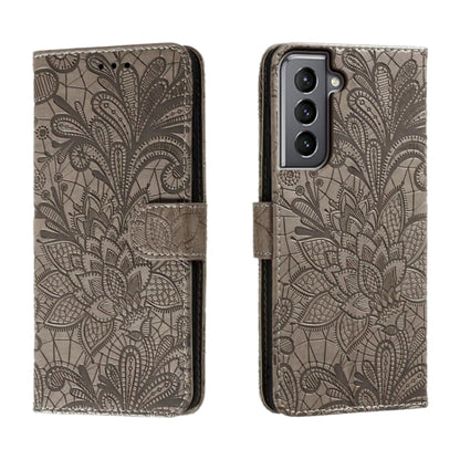 Lace Flower Embossing Flip Leather Phone Case