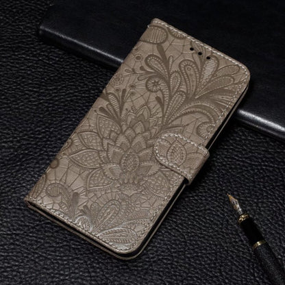 Lace Flower Embossing Flip Leather Phone Case