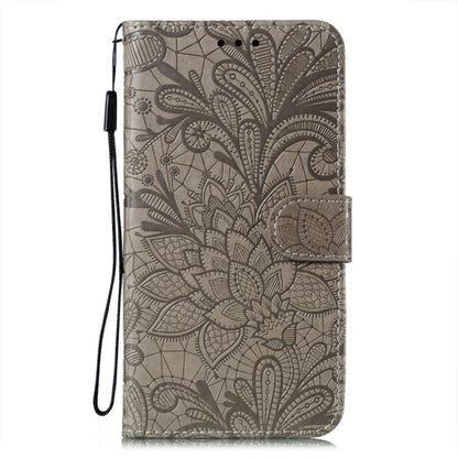 Lace Flower Embossing Flip Leather Phone Case