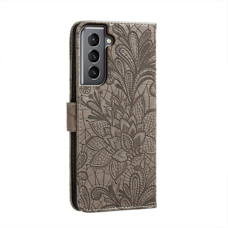 Lace Flower Embossing Flip Leather Phone Case