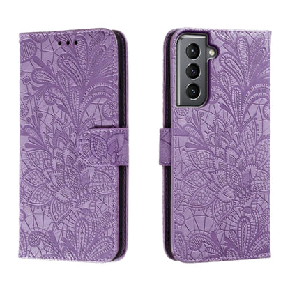 Lace Flower Embossing Flip Leather Phone Case