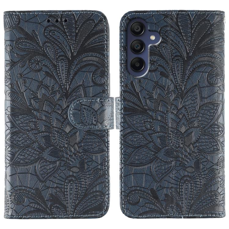 Lace Flower Embossing Flip Leather Phone Case