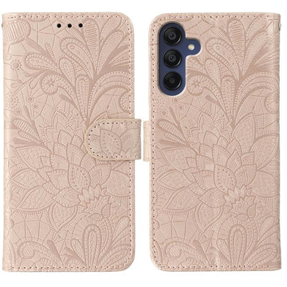 Lace Flower Embossing Flip Leather Phone Case