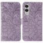 Lace Flower Embossing Flip Leather Phone Case