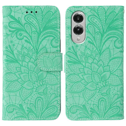 Lace Flower Embossing Flip Leather Phone Case