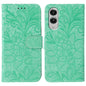 Lace Flower Embossing Flip Leather Phone Case