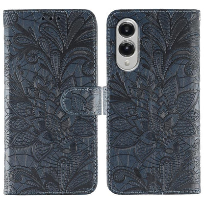 Lace Flower Embossing Flip Leather Phone Case