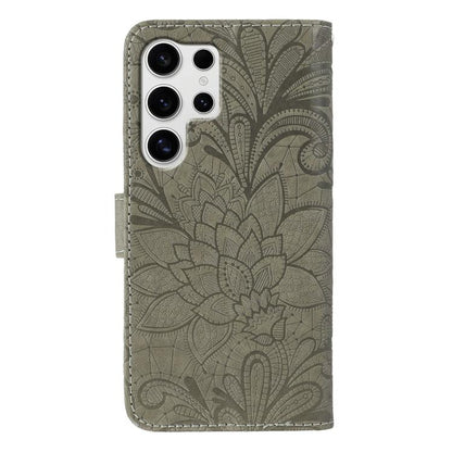 Lace Flower Embossing Flip Leather Phone Case