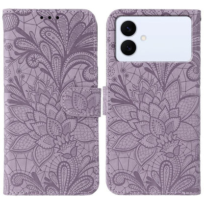 Lace Flower Embossing Flip Leather Phone Case