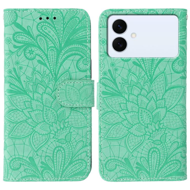 Lace Flower Embossing Flip Leather Phone Case