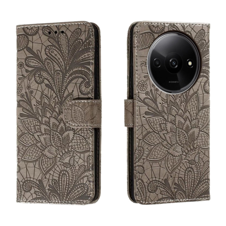 Lace Flower Embossing Flip Leather Phone Case