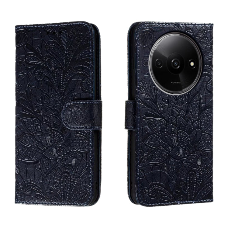 Lace Flower Embossing Flip Leather Phone Case