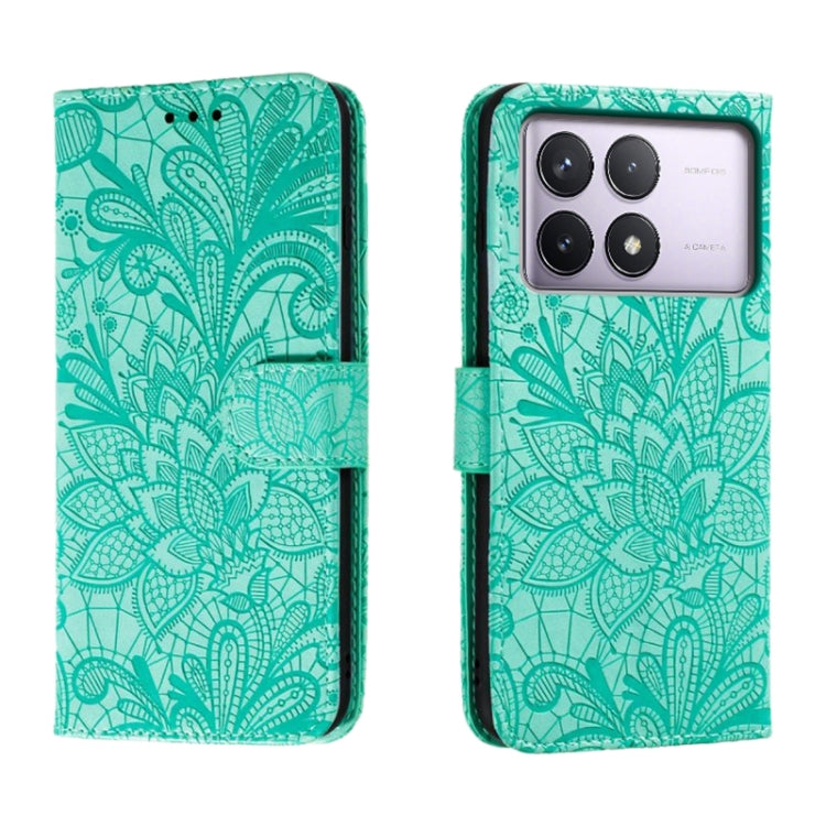 Lace Flower Embossing Flip Leather Phone Case