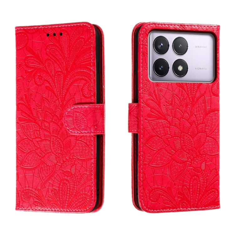 Lace Flower Embossing Flip Leather Phone Case
