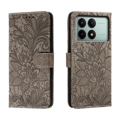 Lace Flower Embossing Flip Leather Phone Case