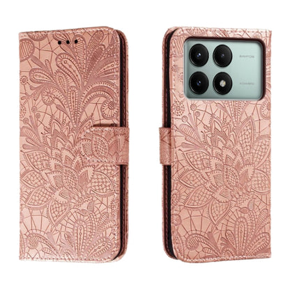 Lace Flower Embossing Flip Leather Phone Case