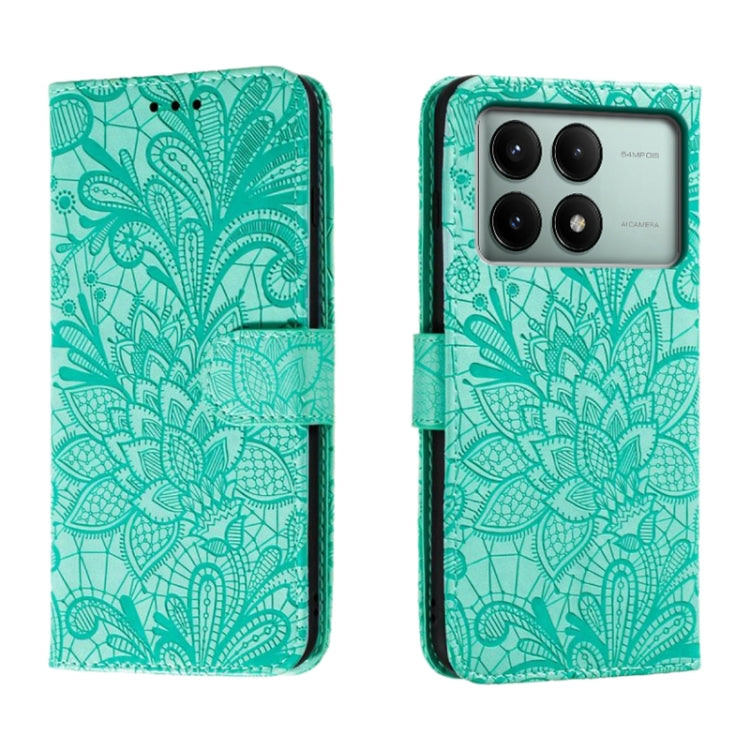 Lace Flower Embossing Flip Leather Phone Case