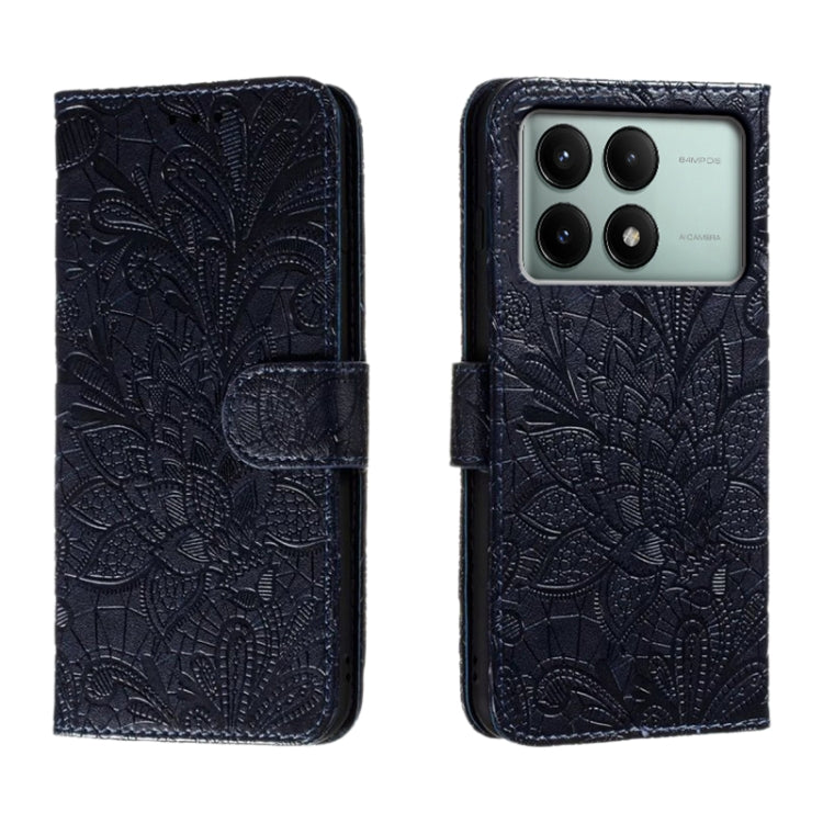 Lace Flower Embossing Flip Leather Phone Case