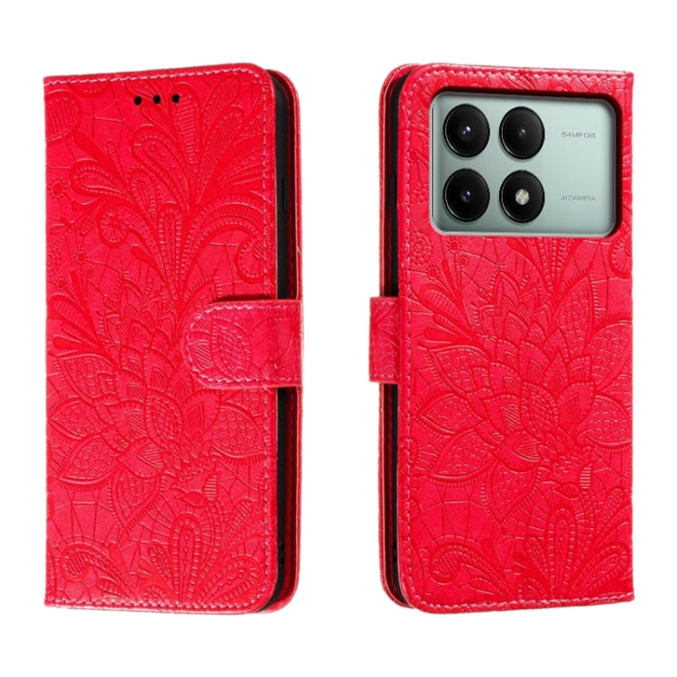 Lace Flower Embossing Flip Leather Phone Case