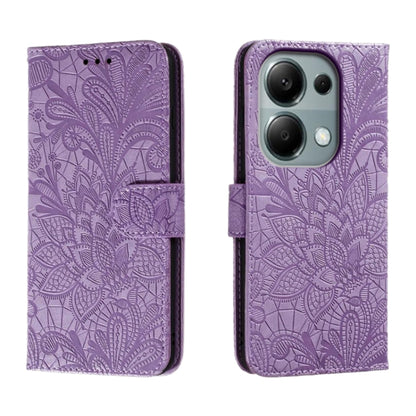 Lace Flower Embossing Flip Leather Phone Case