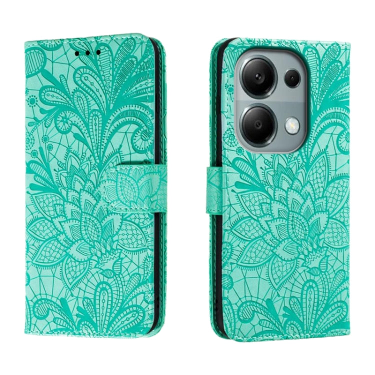 Lace Flower Embossing Flip Leather Phone Case