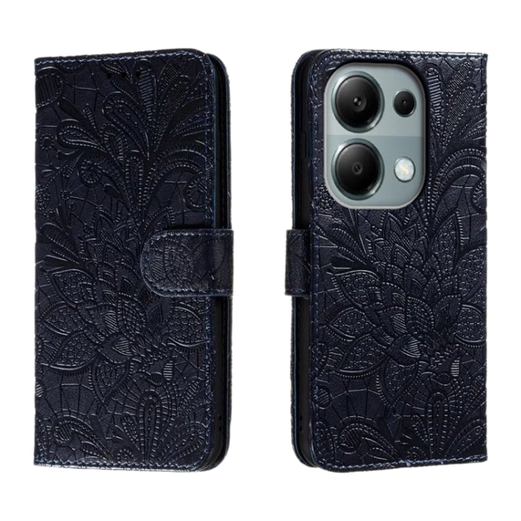 Lace Flower Embossing Flip Leather Phone Case