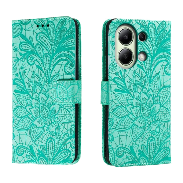 Lace Flower Embossing Flip Leather Phone Case