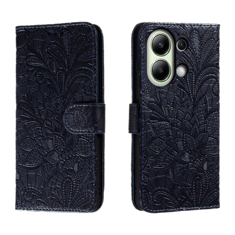 Lace Flower Embossing Flip Leather Phone Case
