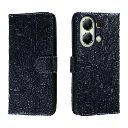 Lace Flower Embossing Flip Leather Phone Case