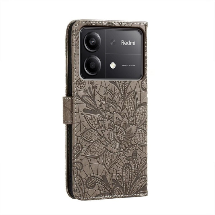 Lace Flower Embossing Flip Leather Phone Case