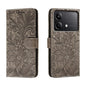 Lace Flower Embossing Flip Leather Phone Case