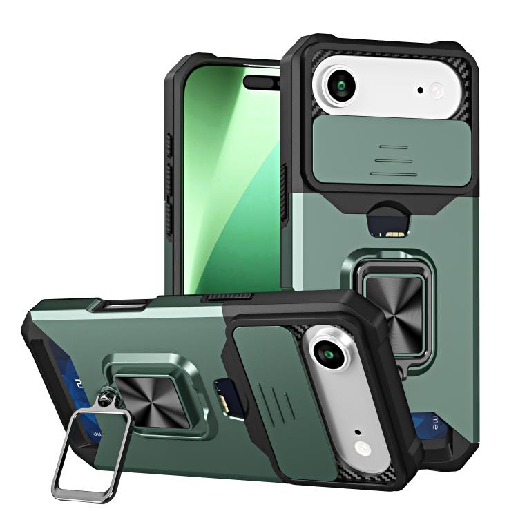 Camera Shield Card Slot PC+TPU Phone Case, For iPhone 17 Pro Max, For iPhone 17 Pro, For iPhone Air
