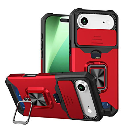 Camera Shield Card Slot PC+TPU Phone Case, For iPhone 17 Pro Max, For iPhone 17 Pro, For iPhone Air