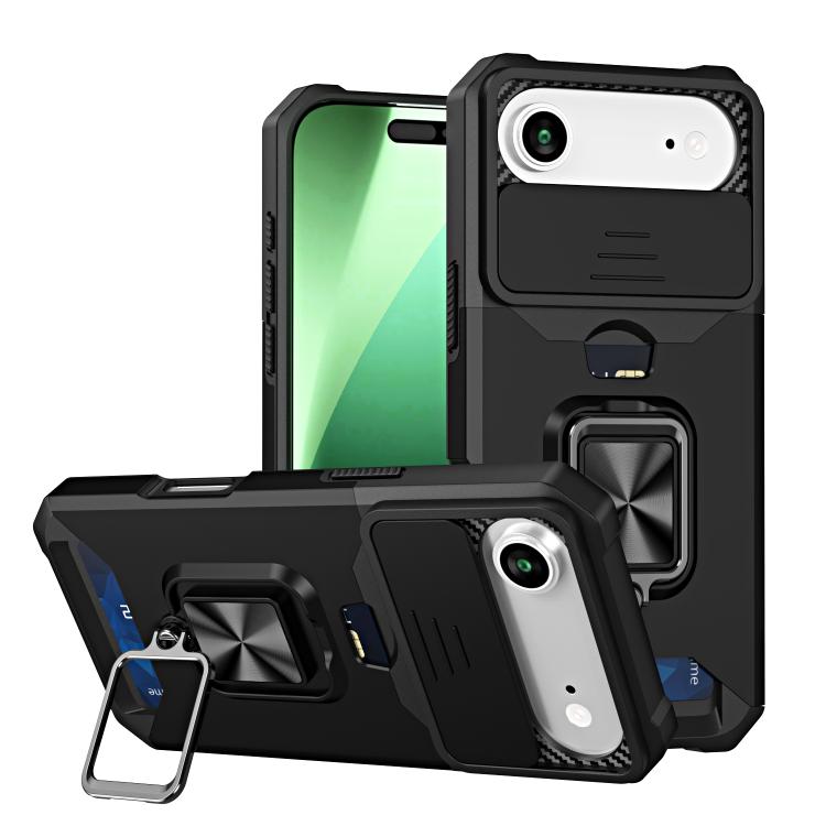Camera Shield Card Slot PC+TPU Phone Case, For iPhone 17 Pro Max, For iPhone 17 Pro, For iPhone Air