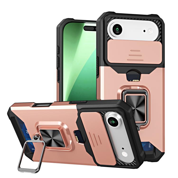 Camera Shield Card Slot PC+TPU Phone Case, For iPhone 17 Pro Max, For iPhone 17 Pro, For iPhone Air
