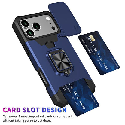 Camera Shield Card Slot PC+TPU Phone Case, For iPhone 18 Pro / 17 Pro, For iPhone 18 Pro Max / 17 Pro Max, For iPhone Air