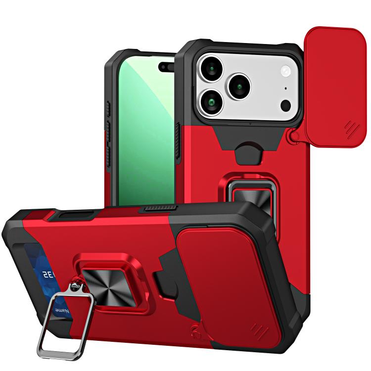Camera Shield Card Slot PC+TPU Phone Case, For iPhone 17 Pro Max, For iPhone 17 Pro, For iPhone Air