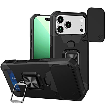 Camera Shield Card Slot PC+TPU Phone Case, For iPhone 17 Pro Max, For iPhone 17 Pro, For iPhone Air