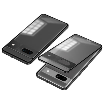 Snap Buckle Metal Frame Frosted Phone Case, For Google Pixel 8a, For Google Pixel 8 Pro, For Google Pixel 8, For Google Pixel 7a, For Google Pixel 7 Pro, For Google Pixel 7