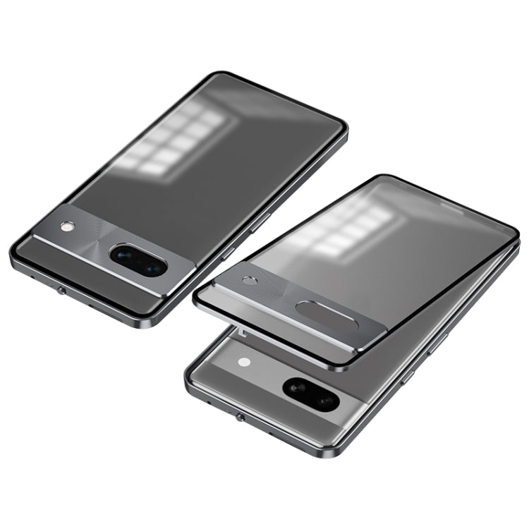Snap Buckle Metal Frame Frosted Phone Case, For Google Pixel 8a, For Google Pixel 8 Pro, For Google Pixel 8, For Google Pixel 7a, For Google Pixel 7 Pro, For Google Pixel 7